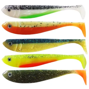 Shad Bait Leurre de poisson en plastique souple S5 17cm 30.8g Queue de pêche Wobbler T Queue Leurre souple Appât leurres souples pêche