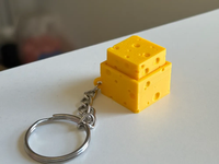 Pendentif de décompression créatif pour bureau en forme de fromage imprimé en 3D, porte-clés anti-ennui QY-2749