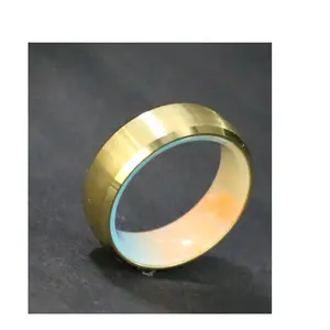 THX Sieraden Custom Made Glow In The Dark Rose Gold Tungsten Mannen Ring