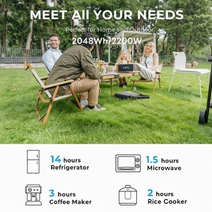 3200W 4000W 5000W 19KWh Emergency <b>Power</b> Backup Solar <b>Generator</b> Portable <b>Power</b> Station With External Battery - Product Image 6