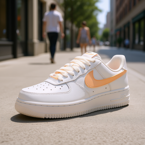 Zapatillas Nike Air Force 1 07 para mujer en tono melón blanco |   Auténtico Hecho en Vietnam |   Modelo MSS-FQ2742100 - Product Image 2
