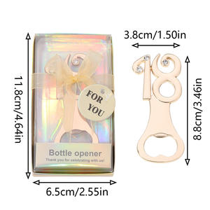 Abrebotellas creativos para recuerdo de fiesta de cumpleaños 18 o regalos de fiesta de <span class=keywords><strong>aniversario</strong></span> de <span class=keywords><strong>boda</strong></span> 18 Regalos de fiesta de cumpleaños 18 Recuerdos - Product Image 5