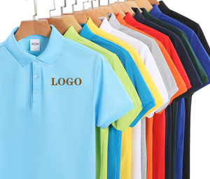 High Quality Summer Quick Dry Men's Shirts Custom Solid Color Contrast Collar Short for Polo T-Shirts Jersey Worested Knitted Fa