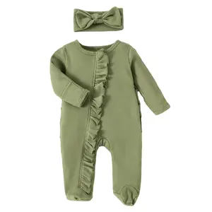 Baby Meisjes Ondergoed Verstoorde Rompertjes Katoenen Pyjama Baby Betaalde Onesie Pyjama Een Stuk Kleding