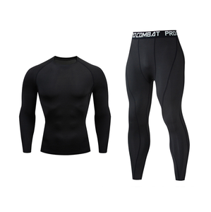 メンズコンプレッショントラックスーツ<span class=keywords><strong>2</strong></span>ピーストレーニングアクティブジムウェアセット長袖フィットネスコンプレッションタイツスーツホットセール2024 New - Product Image 1