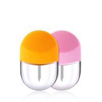 Brosse de nettoyage du visage en Silicone, Mini Vibration, appareil de Massage électrique sonique pour le visage