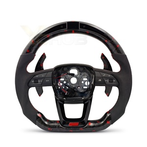 Volante Personalizado de Fibra de Carbono Forjado Rojo para <span class=keywords><strong>Audi</strong></span> Q5L Q3 Q5 Q7 Q8 A4 A5 <span class=keywords><strong>A6</strong></span> A7 C8 S5 S7 B9 B8 RS3 RS5 RS7 - Product Image 1