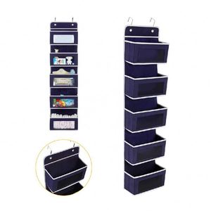Foldable Over Door Hanging Door Organizer with 5 Large Pockets Fabric <b>Wall</b> <b>Mount</b> Hanging Organizer for Bathroom Pantry Nursery - Product Image 3