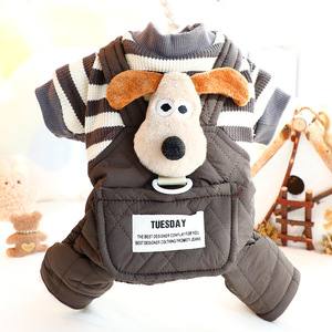 Cute Animal Overalls For <b>Small</b> Dogs And <b>Teddy</b> Bears Winter Spring Autumn Polyester Vests With Four Pockets - Product Image 3