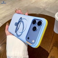 Casing iPhone 17 Pro Max untuk Apple dengan Dudukan Magnetik MagSafe, Casing Ponsel Wanita