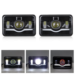 Faros LED Cuadrados de Alta Luminosidad de 45W, 4x6 Pulgadas, Forma de Bombilla H4, 12V, 10000 Lúmenes, 6000K, para Autos, Jeeps y Camiones Universales - Product Image 2