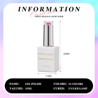 Vendeeni OEM/ODM Marque Privée Conception Gratuite Vernis à Ongles Gel UV pour Salon 12 Couleurs Collection Bio