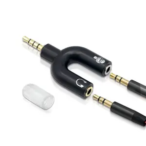 Manchez divisor de Audio de 3,5mm Jack macho Aux hembra auriculares micrófono adaptador de convertidor de Cable para Notebook