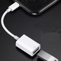 A Cámara USB hembra OTG Cable adaptador para Apple iPhone 12 13 14 Pro Max iPad 9