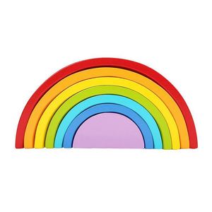 Juguete Educativo de Madera Colorido Arcoíris, Popular en Oferta, para Niños de 2 a 4 Años, Desarrolla la Inteligencia, Unisex - Product Image 4