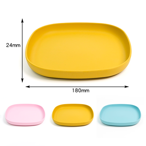 Nouveauté : Assiettes <span class=keywords><strong>en</strong></span> <span class=keywords><strong>silicone</strong></span> de qualité alimentaire <span class=keywords><strong>à</strong></span> pointe souple, design moderne, faciles <span class=keywords><strong>à</strong></span> nettoyer, pour enfants, vaisselle antidérapante - Product Image 2