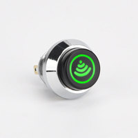 Bouton poussoir Simracer 12mm verrouillant 1NO interrupteur à bouton en métal étanche motif personnalisé avec Led