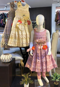 Vestido largo de algodón con diadema para niñas, nuevo diseño elegante - Product Image 3