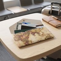 Portefeuille de voyage personnalisé en PVC pour passeport, organiseur de billets, porte-documents, pochette enveloppe