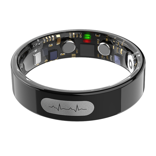 Health Smart Ring Heart Rate Tracking Blood Oxygen Monitor Step Counter Multi Sport Modes ECG Function Waterproof