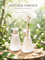 Diffuseur de parfum pour la maison, série hôtelière, diffuseur à bâtonnets en fibre parfumée, parfum floral, flacon en verre