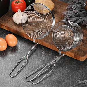 أدوات مطبخ متعددة الوظائف من الفولاذ المقاوم للصدأ-سلال قلي شبكية سلكية-مصفاة ومكافي معلقة على الحائط - Product Image 3