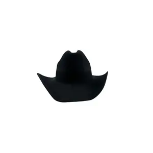 Nuevo estilo sombrero occidental de vaquero con cinturón sombreros de vaquero de fieltro liso sombrero occidental de vaquero al por mayor a la venta barato