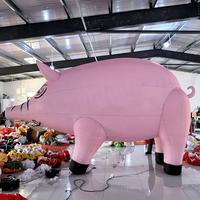 Wanjun Grand Modèle Personnalisé de Mascotte Publicitaire Gonflable, Modèle Animal Gonflable Sexy, Cochon Gonflable rose à vendre