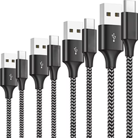 Câble de charge rapide et de données en nylon tressé et alliage d'aluminium Micro-USB Type-C de haute qualité, certifié CE, vente en gros d'usine (1m, 2m, 3m)