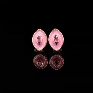 Boucles d'oreilles rétro françaises à la mode et élégantes avec clous d'oreilles rubis cultivés S925 - Product Image 1