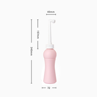 Pulvérisateur de bidet portable rose de luxe 500 ml, pulvérisateur de toilette à main, bouteille de lavage de voyage, accessoire d'hygiène personnelle pour salle de bain