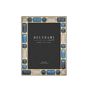 Marco de Fotos Rectangular Beltrami con Estructura de Madera Plateada y Relieve, 9x12, Hecho en Italia - Product Image 2