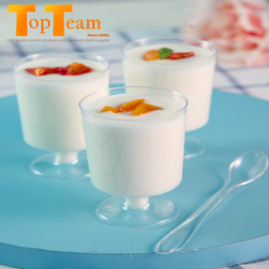 Lot de verres à vin jetables en plastique, pour <span class=keywords><strong>fête</strong></span>, mariage, gobelets et desserts - Product Image 4