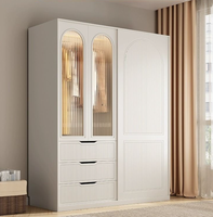 Armoire de rangement à portes coulissantes de luxe léger pour chambre à coucher, petite unité, armoire pour enfants