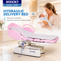 Lit d'accouchement gynécologique réglable WEGO MEDICAL, chaise d'accouchement hydraulique, poignée ABS, modèle WG-DC02, garantie 3 ans