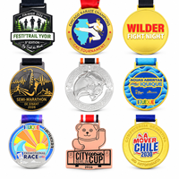 Médailles de récompense personnalisées avec logo sur mesure, médaillons sportifs colorés pour les compétitions de football, de course et de natation
