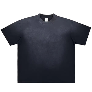 Camisetas Vintage para Hombre con Cuello Desgastado, Manga Corta, Doble Hilo Lavado para un Aspecto Desgastado, Hechas de Algodón, Camisetas Antiguas - Product Image 2