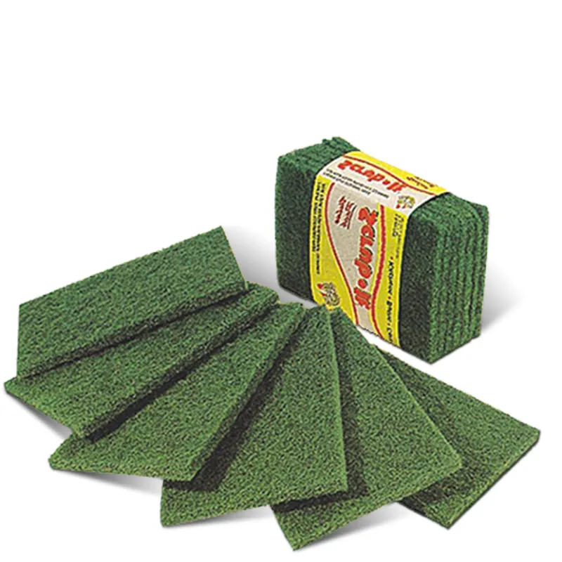 Factory wholesale durable kitchen dishwashing environmentally friendly abrasive green scouring cloth dish cloth