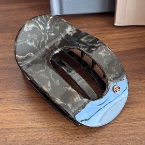 Pince à cheveux plate en acétate haut de gamme <span class=keywords><strong>style</strong></span> rétro français pour <span class=keywords><strong>coiffure</strong></span> arrière, grande pince bec de canard, accessoire pour chignon - Product Image 6