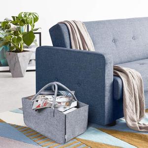 Cesto <span class=keywords><strong>in</strong></span> <span class=keywords><strong>Feltro</strong></span> Pieghevole Grande per Giardino, Picnic, Giocattoli, Giornali, Riviste, Shopping, Legna da Ardere - Product Image 6