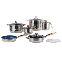 Ensembles de batterie de cuisine en acier inoxydable ustensiles de cuisine prix usine ensemble de casseroles ensemble d'ustensiles de cuisine petite marmite de cuisine