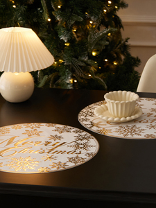 Sets <span class=keywords><strong>de</strong></span> Table Tabletex <span class=keywords><strong>de</strong></span> Noël, <span class=keywords><strong>Dessous</strong></span> <span class=keywords><strong>de</strong></span> <span class=keywords><strong>Plat</strong></span> Ronds <span class=keywords><strong>de</strong></span> Noël, Sets <span class=keywords><strong>de</strong></span> Table Lavables en PVC Antidérapants et Résistants à la Chaleur pour Cuisine - Product Image 3