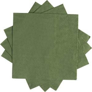 深绿色折叠5x5英寸鸡尾酒定制纸结婚餐巾 - Product Image 2
