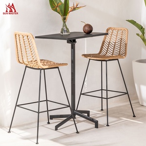 Muebles modernos para patio Barra alta de metal Mesa ajustable Terraza Café Restaurante Bistro Silla de <span class=keywords><strong>bar</strong></span> al aire libre y mesa plegable - Product Image 3