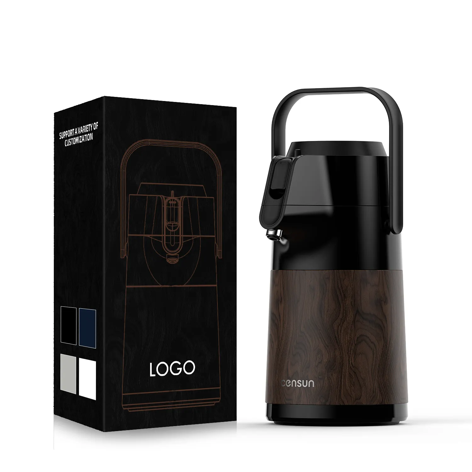 ANSHENG caffè acqua termicamente isolato in acciaio inox caffettiera dispenser con pompa