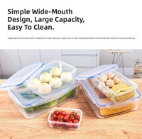 Boîte de rangement en plastique PP de qualité alimentaire avec joint d'étanchéité en silicone, récipient hermétique pour la conservation des aliments au réfrigérateur