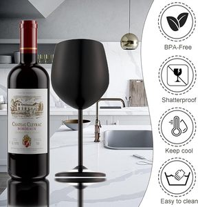 <span class=keywords><strong>Verres</strong></span> à vin de Noël réutilisables en acier inoxydable noir de 18 oz, incassables, pour les fêtes et les anniversaires - Product Image 5