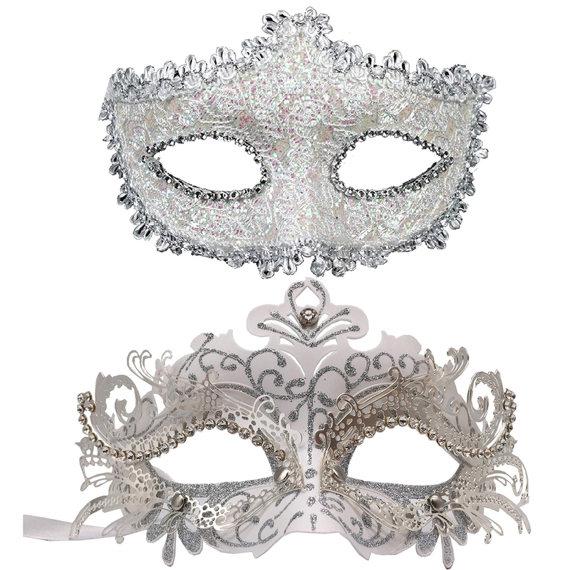Festival Couple Masquerade Masks Sequins Venetian