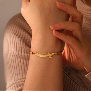 Bracciale Inspire Jewelry in Acciaio Inossidabile <span class=keywords><strong>Zulfiqar</strong></span> per Donna e Uomo, Spada dell'Imam Ali, Corda Intrecciata Araba, Gioielli Islamici - Product Image 3