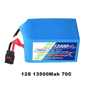 แบตเตอรี่ 12s 44.4V 10000/13500/18000mAh 10C/25C/60C/110C สำหรับโดรน UAV OEM/ODM ลิเธียมโคบอลต์ออกไซด์ (LiCoO2) คาโทด 500 รอบการใช้งาน -20~60 องศาเซลเซียส ปรับแต่งได้ - Product Image 2